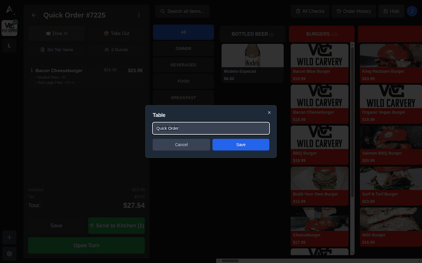 Modal Set Tab Name